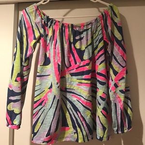 Lilly Pulitzer off the shoulder shirt