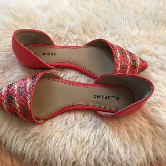 Red D'orsay Woven flat shoes - Call it spring - Picture 2 of 2