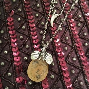 Elephant Stone Double Pendant