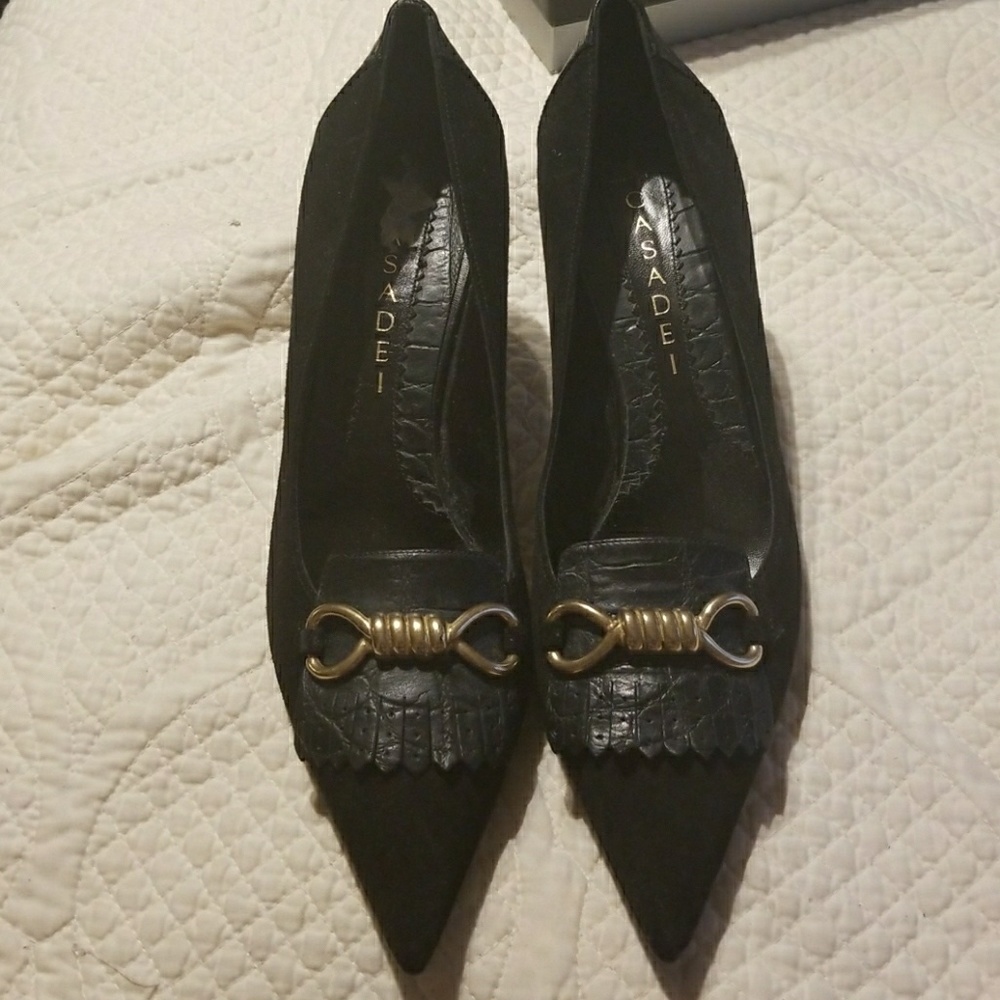 Black kitten heels,Casadei