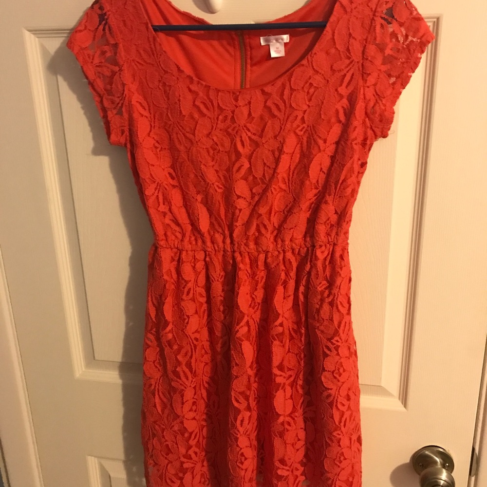 Coral lacy dress from Target