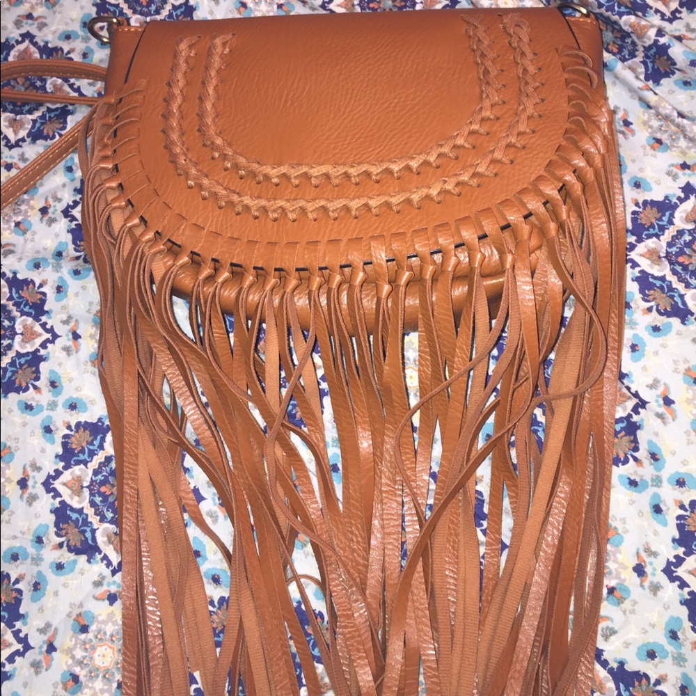 Small fringe satchel