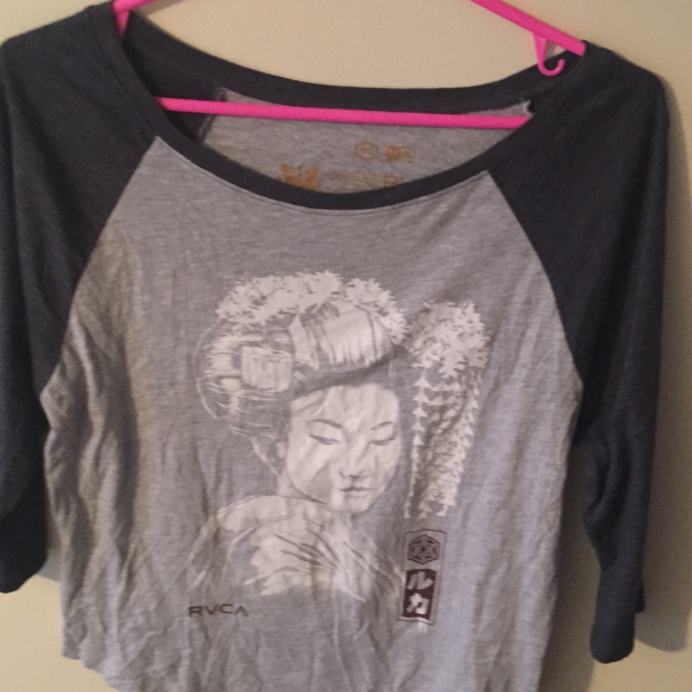 ☘RVCA 3/4 sleeve baseball t☘