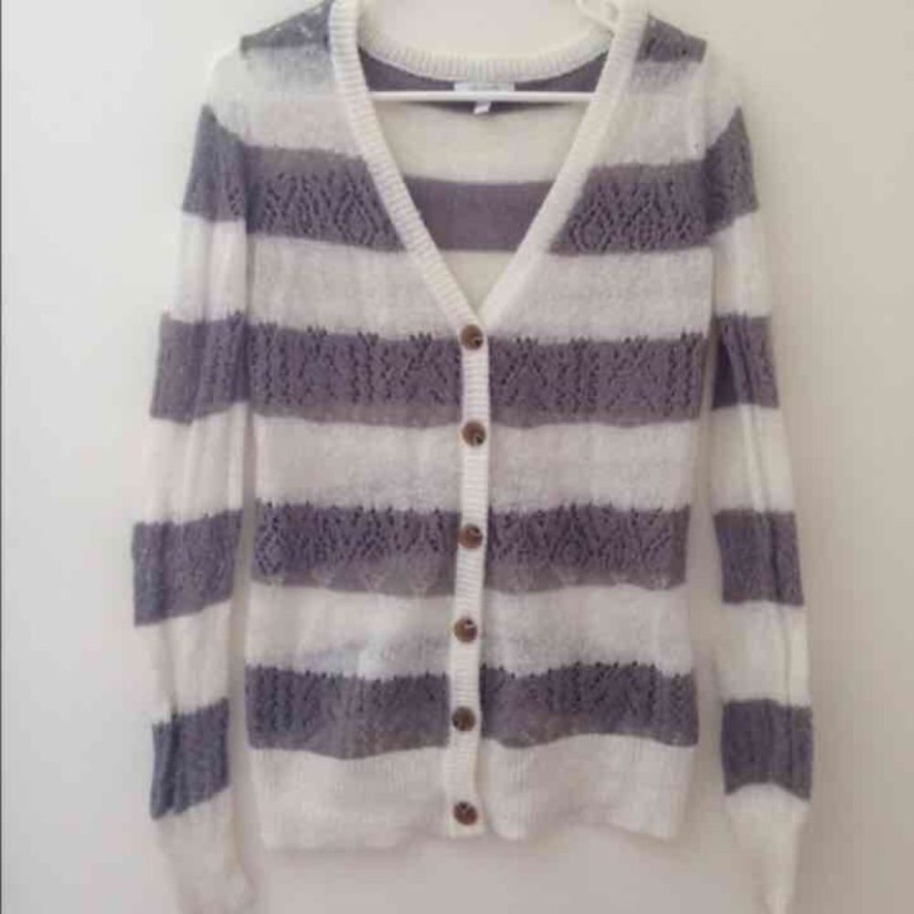 Stripe Knit Cardigan