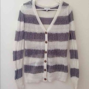 Stripe Knit Cardigan
