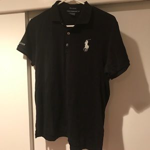 Ralph Lauren gold fit big pony black polo XL