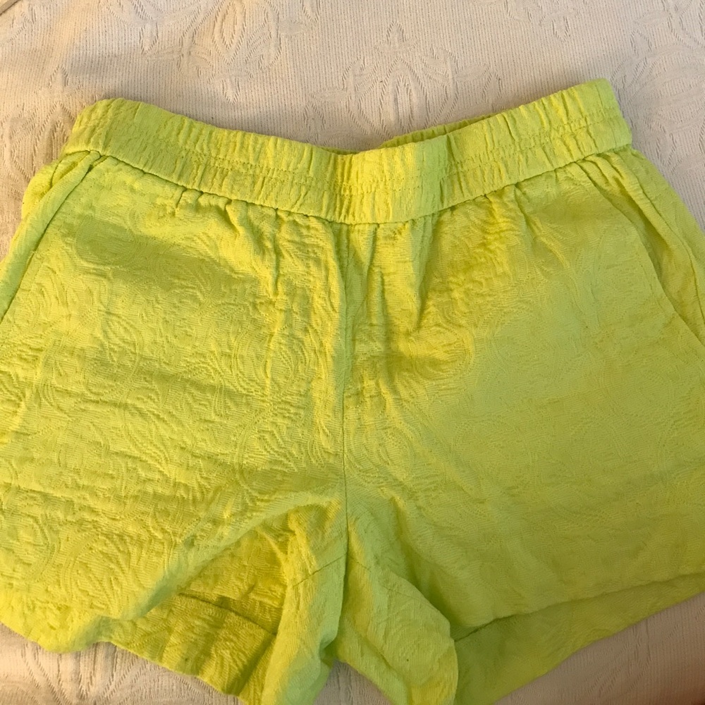 J Crew bright green shorts
