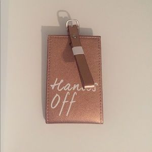 New Rose Gold vegan leather Luggage Tag