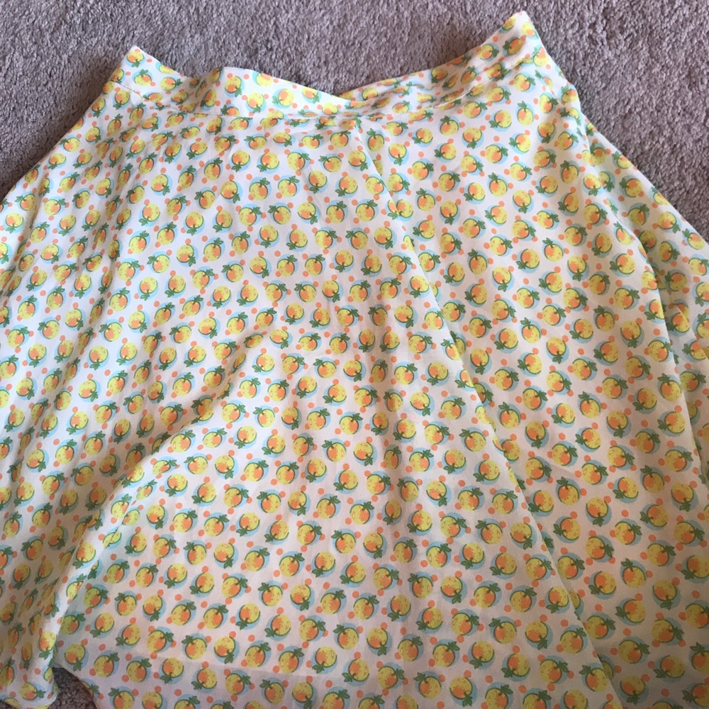 forever 21 peach circle skirt