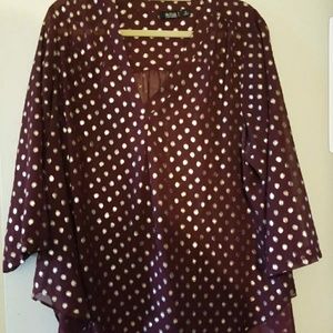 a.n.a polka dot blouse