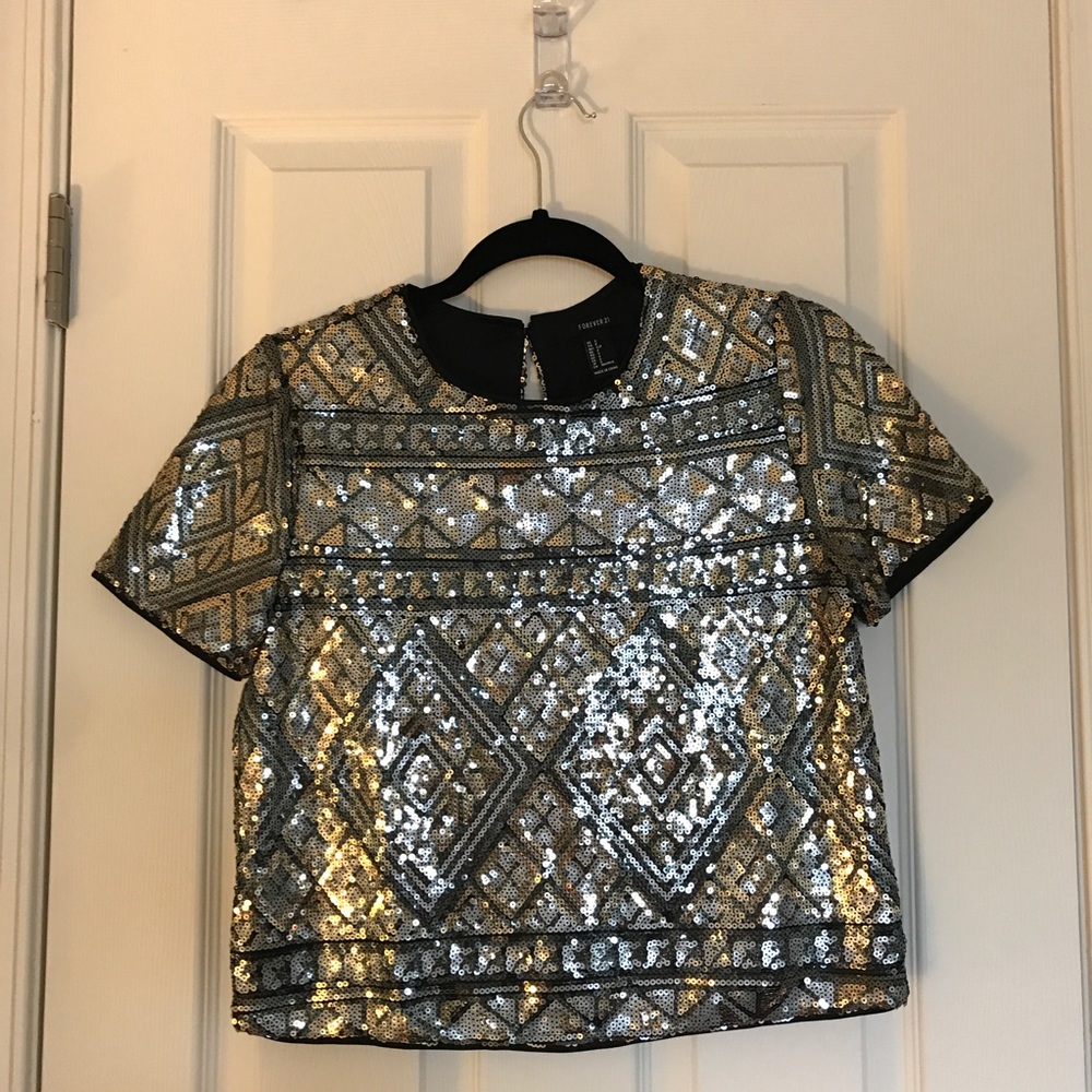 Sequin Crop Top