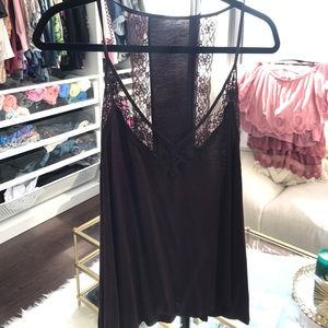 Plum razor back tank