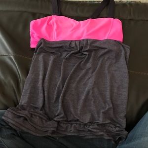 Built in bra, drawstring waist Lulu Lemon tank 8
