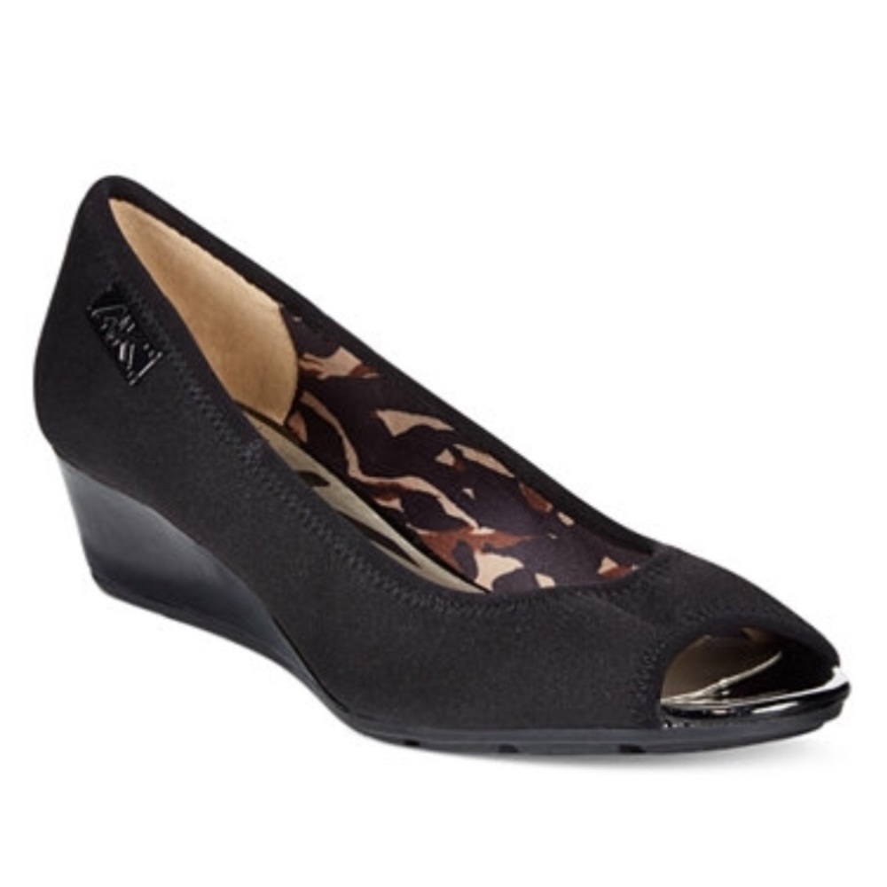 Anne Klein Sport Peep Toe Wedge Flat