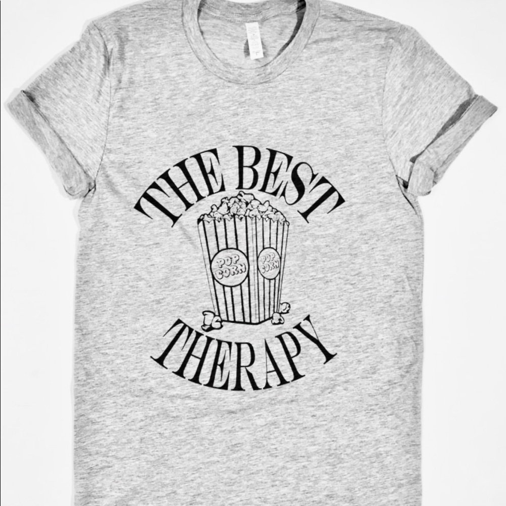 🍿 The Best Therapy Popcorn 🍿 T- Shirt - Unisex