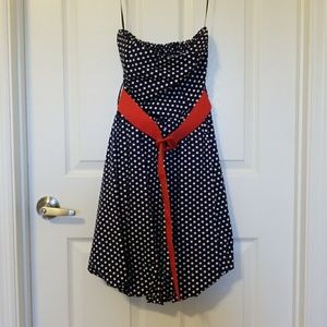 Strapless French Polka Dress