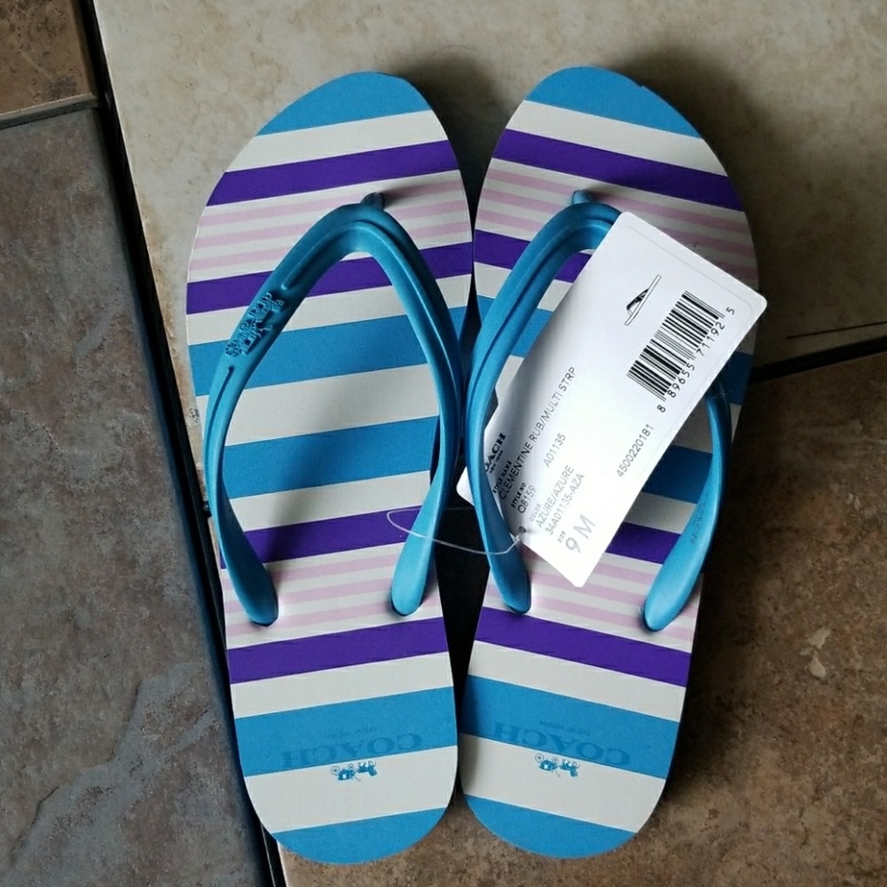 Authentic Coach flip flops