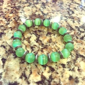 Lime green beaded bracelet