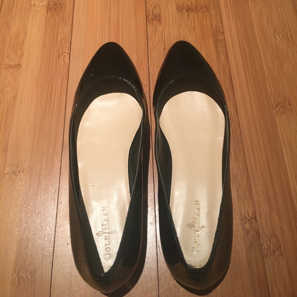 Cole Haan Juliana Black Patent Leather Flats