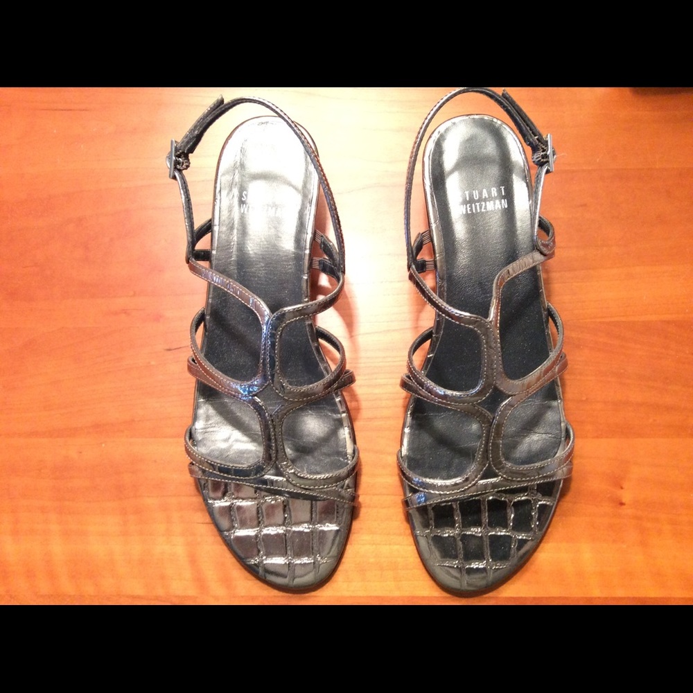 Stuart Weitzman metallic sandals