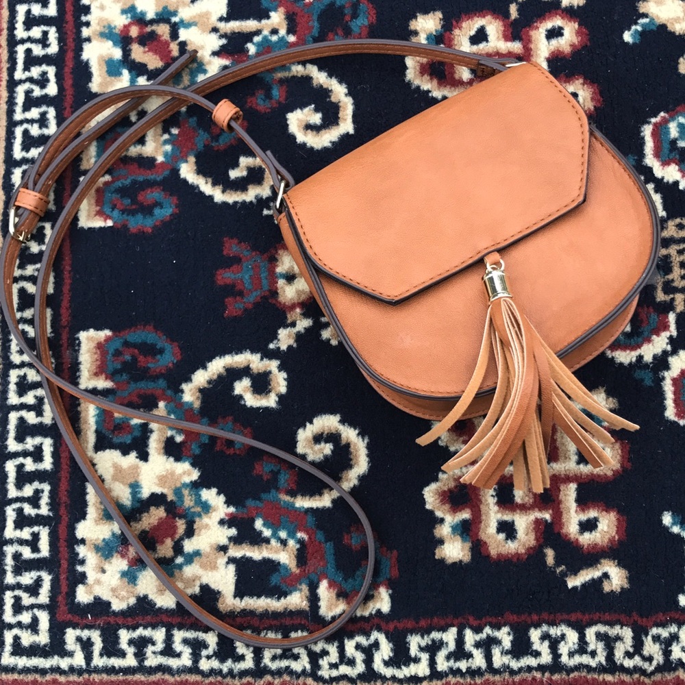 Saddlebag Style Crossbody with Tassel