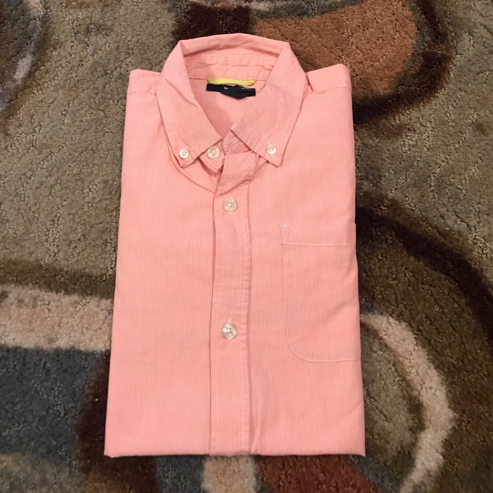 Pink and White Pinstripes Gap Kids Button Down 👔