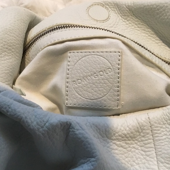New RomyGold- White Leather Hobo - Picture 6 of 8