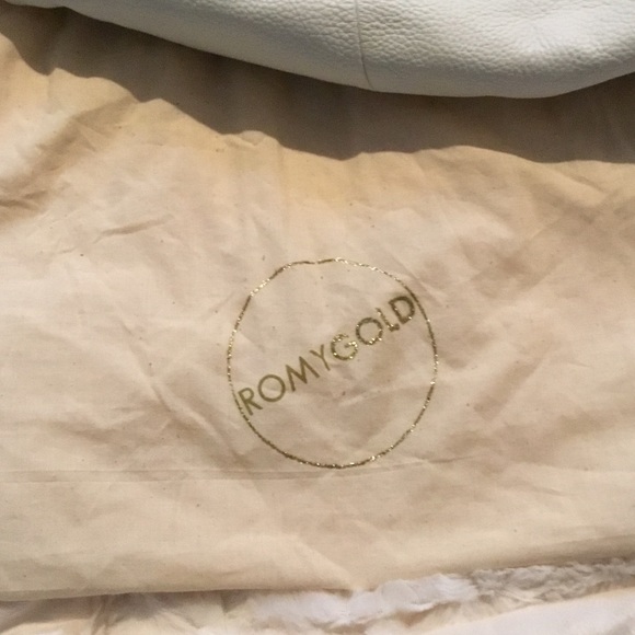 New RomyGold- White Leather Hobo - Picture 7 of 8