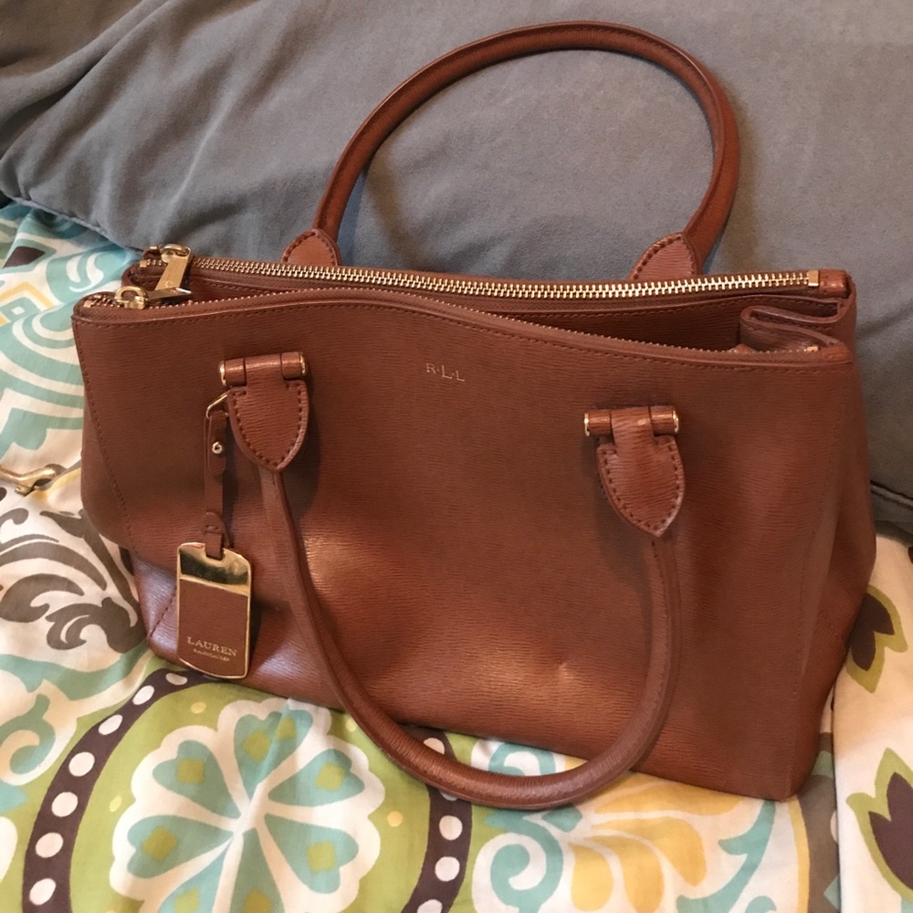 Ralph Lauren tan leather handbag