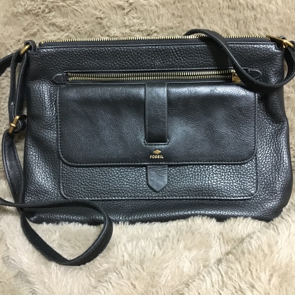 fossil kinley crossbody black