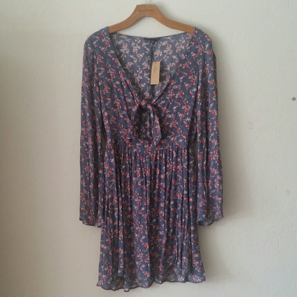American Eagle Floral Tie Front Dress