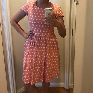 Bright Pink Polka-Dot Dress
