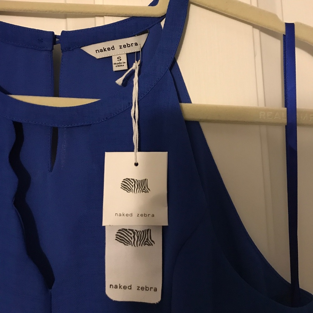 NWT Naked Zebra blue fitted top in a small - Picture 4 of 4