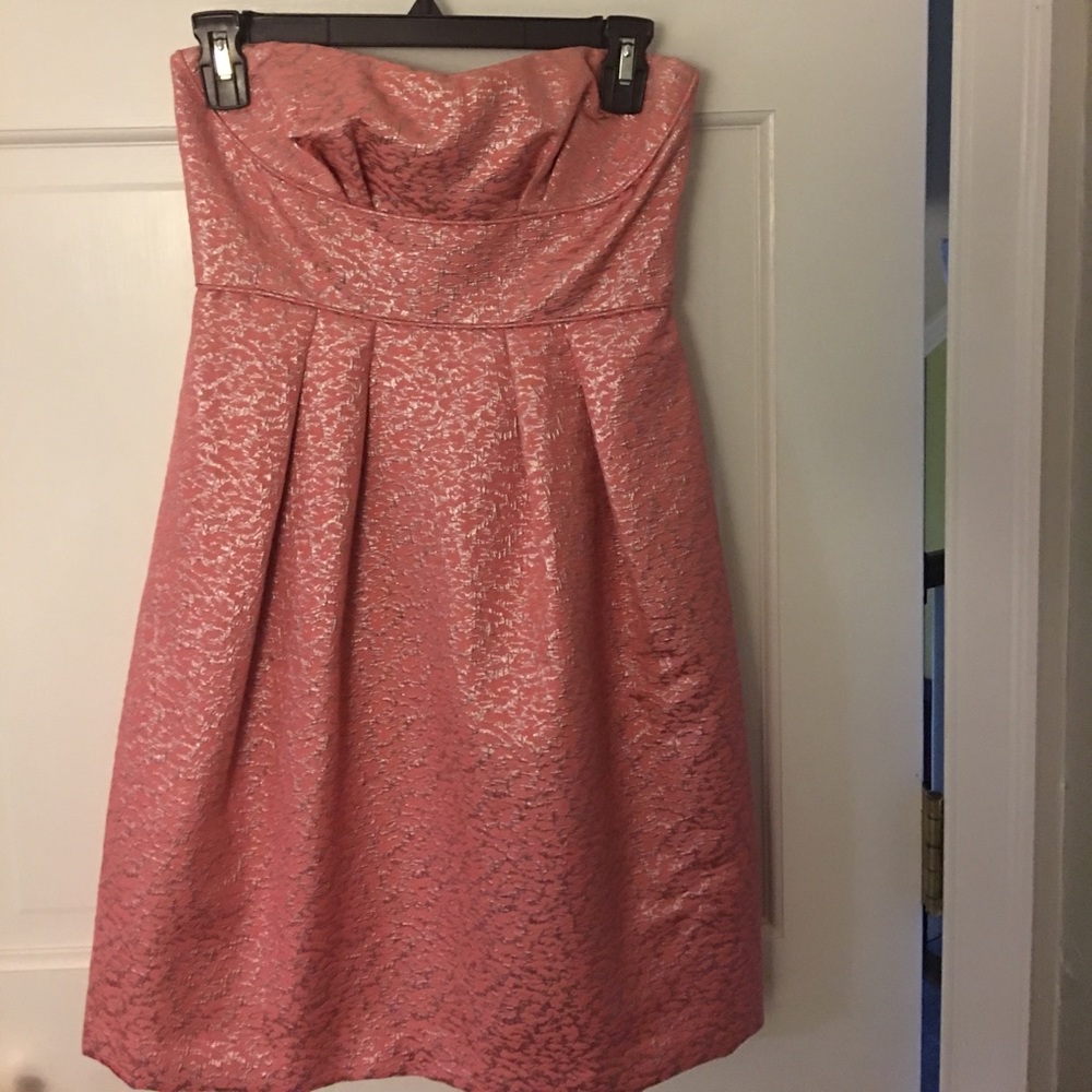 BCBG Pink and Metallic Dress