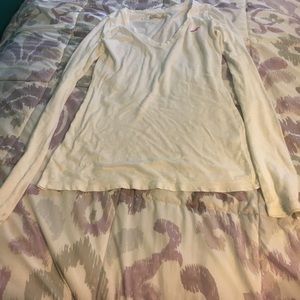 White Hollister V-Neck