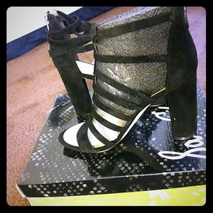 Black Kid Suede Leather Sam Edelman