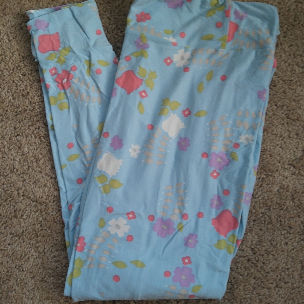 LulaRoe TC Leggings - Blue Sky