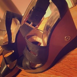 Michael Kors Leather Wedges