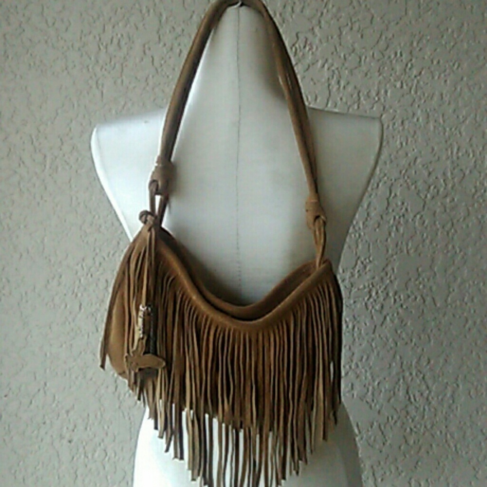 AE suede shoulder bag