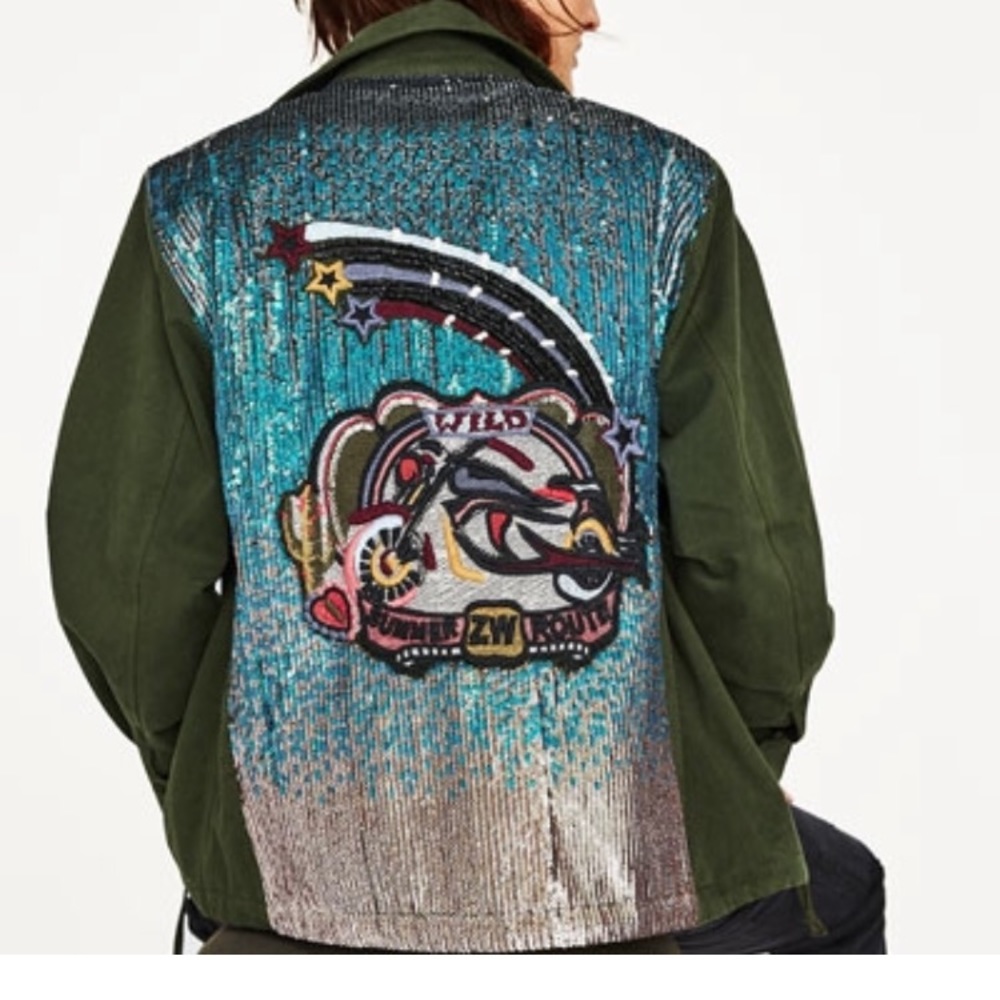 Zara sequin parka