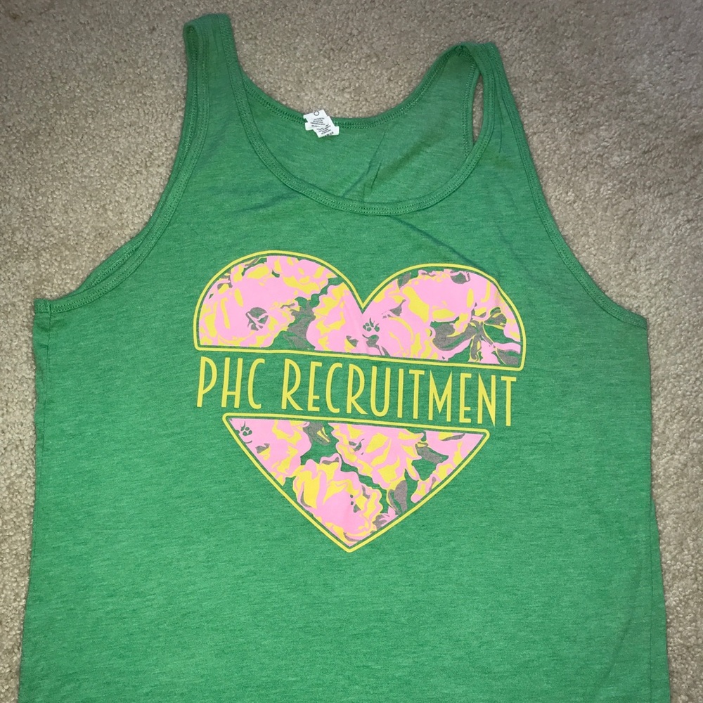Sorority recruitment tank top