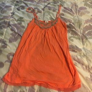 Candie's Orange Beaded Top
