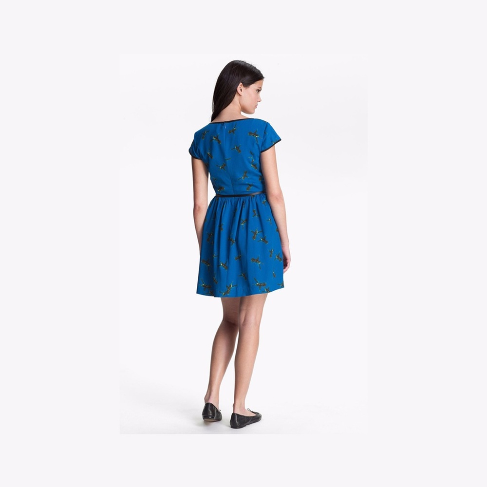 Kensie Blue Flying Humming Bird Dress - Picture 4 of 6