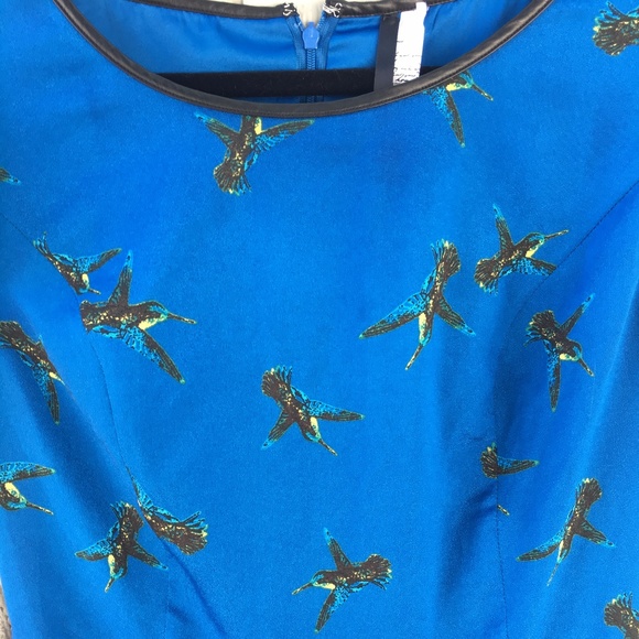 Kensie Blue Flying Humming Bird Dress - Picture 5 of 6