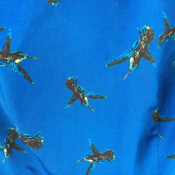 Kensie Blue Flying Humming Bird Dress - Picture 6 of 6