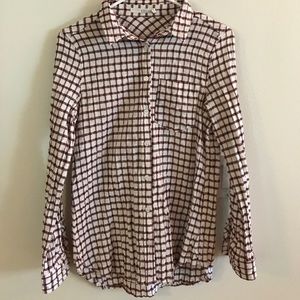 Rust Red Plaid Button down