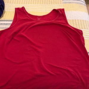 Size 1X lands end tank in red