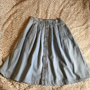 Vintage 90's Denim Skirt Gloria Vanderbilt 80's