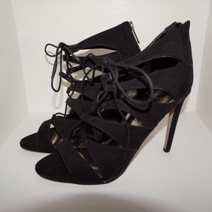 STEVE MADDEN (discontinued) Black Strappy Heels