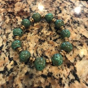 Green and gold bracelet